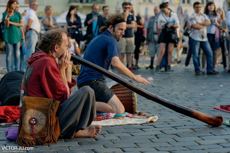 Уличные музыканты Прага