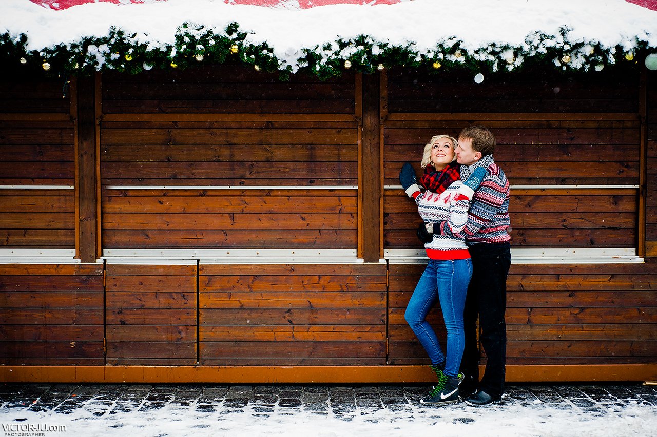 Christmas photo shoot in Prague