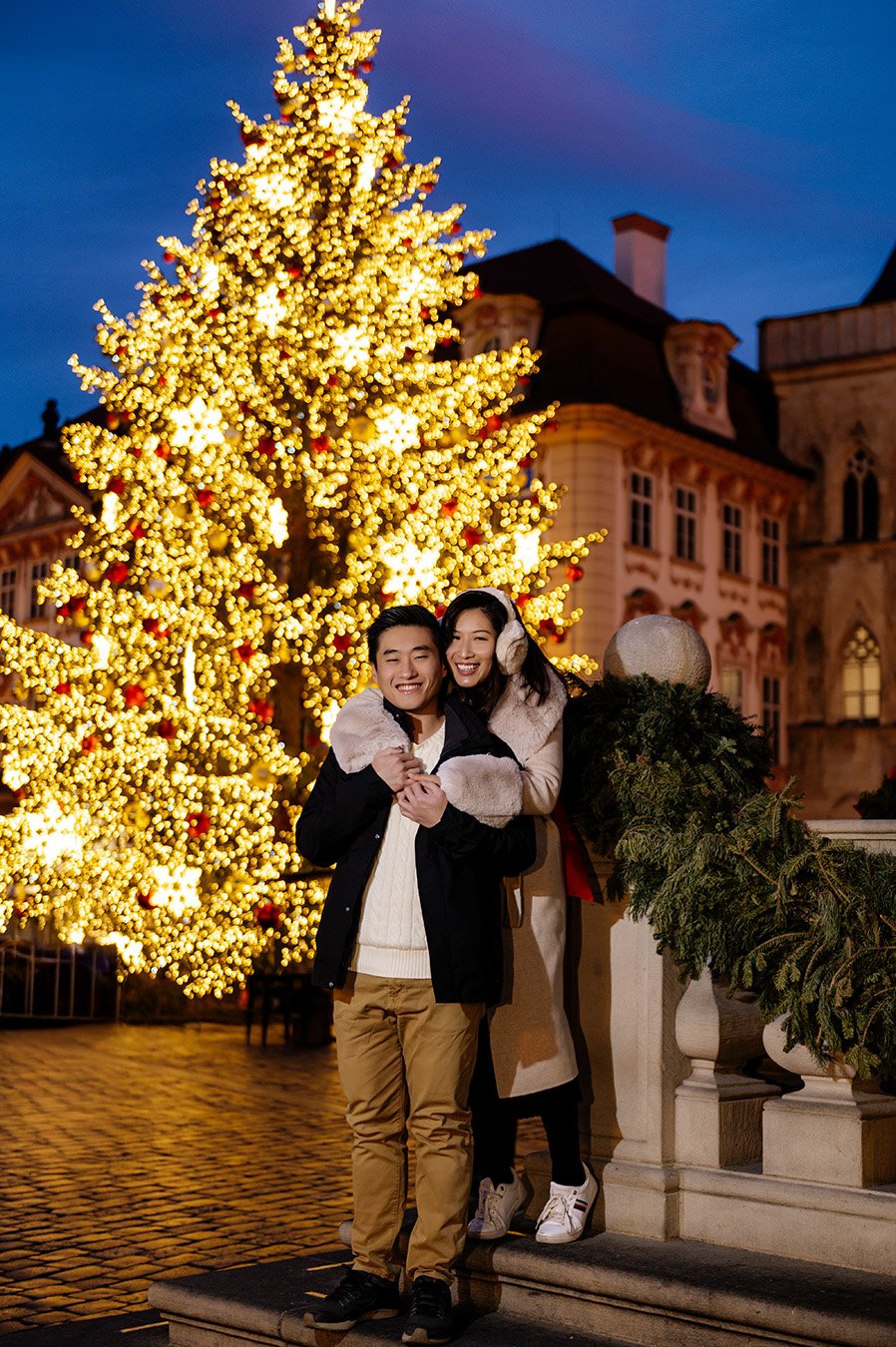 Christmas photo shoot in Prague