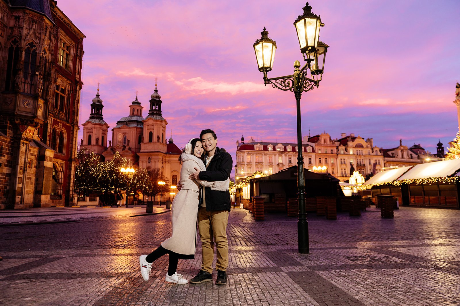 Christmas photo shoot in Prague